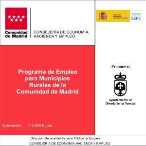 Contratación de personal desempleado a través de subvención de Empleo Municipios Rurales 2021 EMRP/0038/2021