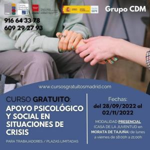 CURSO GRATUITO APOYO PSICOLÓGICO Y SOCIAL EN SITUACIONES DE CRISIS