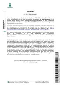PROCESO DE SELECCIÓN PERSONAL LABORAL TEMPORAL: OPERARIO DE MANTENIMIENTO
