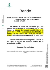 PARADA DE AUTOBÚS PROVISIONAL 