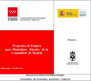 Contratación de personal desempleado a través de subvención de Empleo Municipios Rurales 2022 EMRP/0041/2022