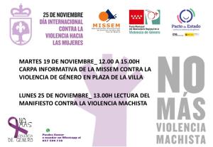 MISSEM - 25 NOVIEMBRE, DIA INTERNACIONAL CONTRA LA VIOLENCIA HACIA LAS MUJERES
