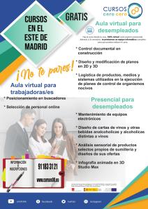 CURSOS  DESEMPLEADOS EN EL ESTE DE MADRID