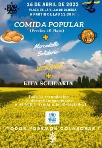 COMIDA POPULAR , MERCADILLO Y RIFA SOLIDARIA