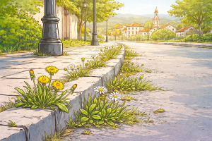 Control de malas hierbas en el municipio.