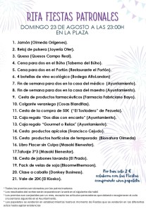 RIFA FIESTAS PATRONALES