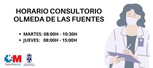 HORARIO CONSULTORIO OLMEDA DE LAS FUENTES