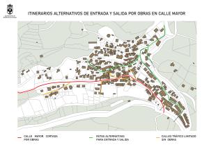 ITINERARIOS ALTERNATIVOS DE ENTRADA Y SALIDA POR OBRAS EN CALLE MAYOR