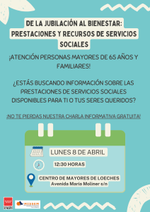 “DE LA JUBILACIÓN AL BIENESTAR: “PRESTACIONES Y RECURSOS DE SERVICIOS SOCIALES”