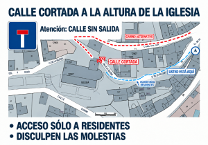 AVISO IMPORTANTE: Corte de tráfico en la Calle de la Iglesia