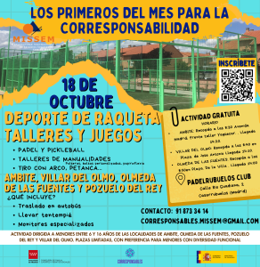 🎾🚌 ¡Excursión PLAN CORRESPONSABLES: DEPORTES DE RAQUETA, TALLERES Y JUEGOS para menores entre 6 y 16 años! 🚀