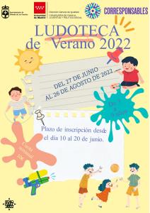 PLAZO DE INSCRIPCIÓN EXTRAORDINARIO PARA LUDOTECA DE VERANO 2022