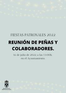 REUNIÓN DE PEÑAS Y COLABORADORES.