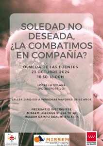 TALLER DE LA MISSEN SOBRE "SOLEDAD NO DESEADA", ¿LA COMBATIMOS EN COMPAÑÍA?